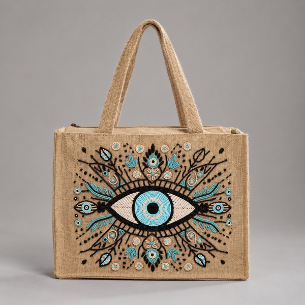 VERA | Beaded Eye & Botanical Tote