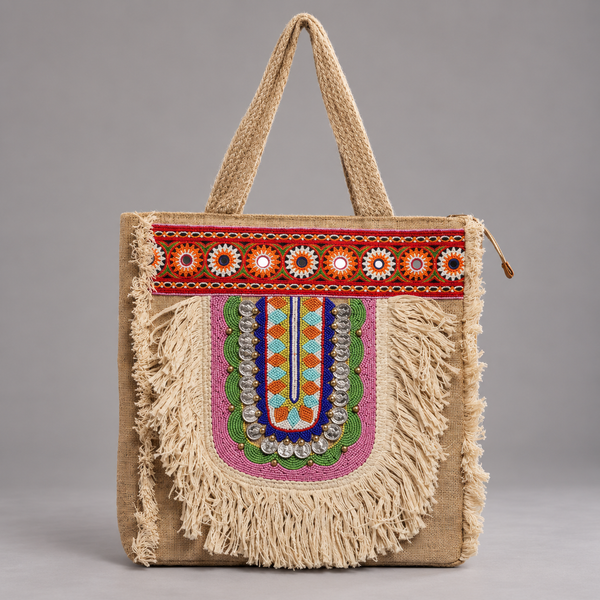 UTSAVA | Folk Embroidery & Fringe Tote
