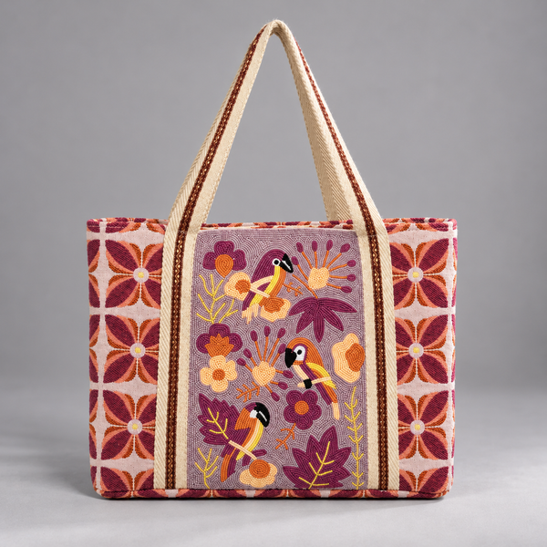 AVIFAUNA | Bird & Floral Embroidered Tote