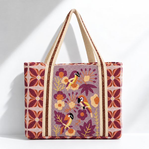 AVIFAUNA | Bird & Floral Embroidered Tote